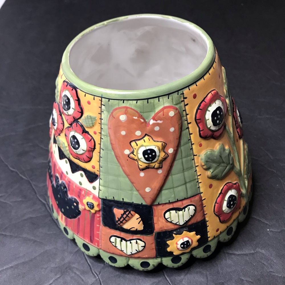 Yankee Candle Noelle Dahlen Crow Candle Lamp Shade Green Black Orange